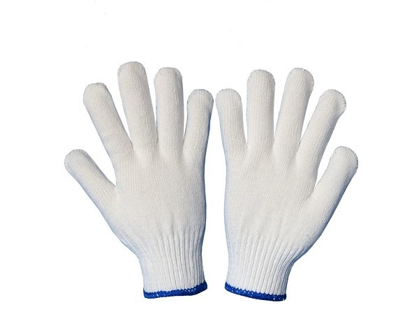 Cotton knitted gloves